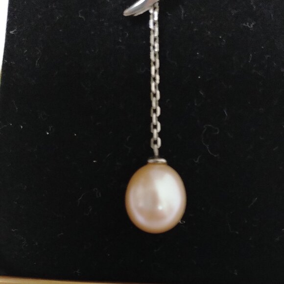 Sterling Silver Heart & Pearl Necklace - Picture 6 of 7